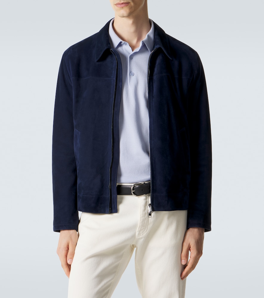 Suede Blouson Jacket