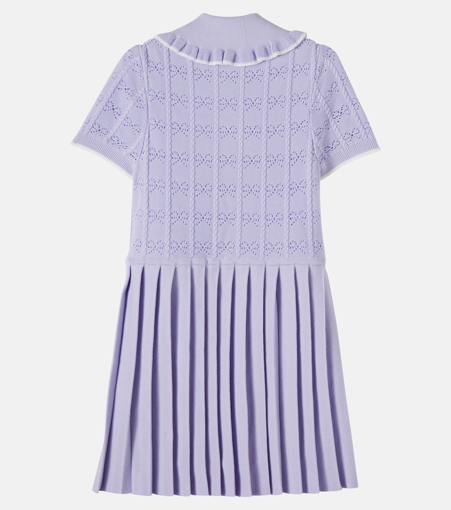  Self-portrait Kids Self-portrait Kids Besticktes Kleid Aus Pointelle-strick 
