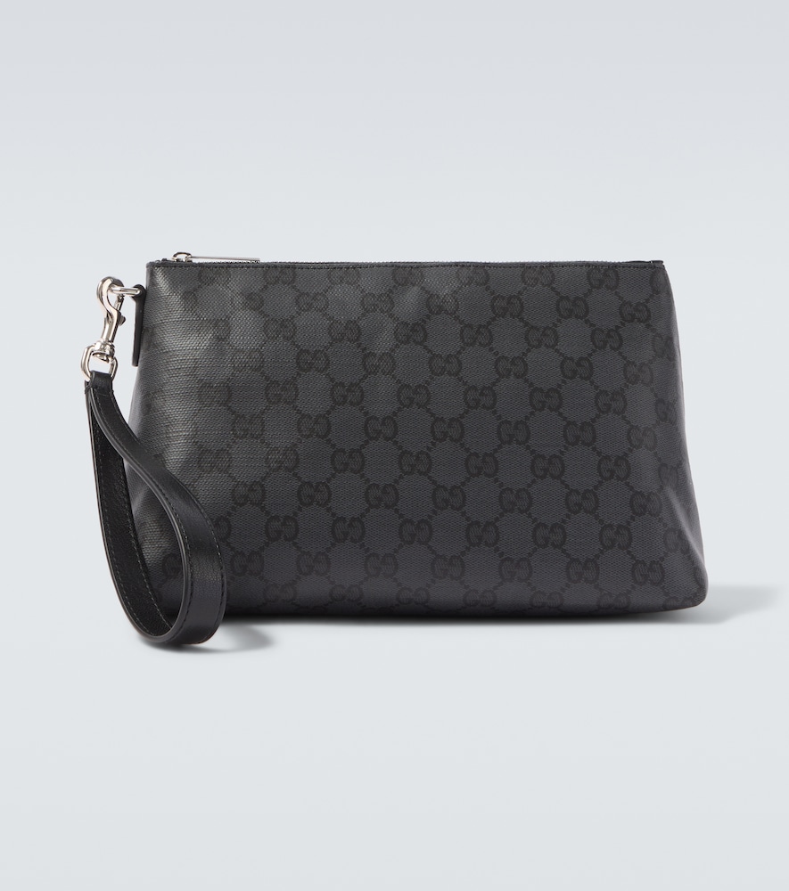 Gucci Men's Black Essence Classic Small Gg Canvas Pouch - Mytheresa