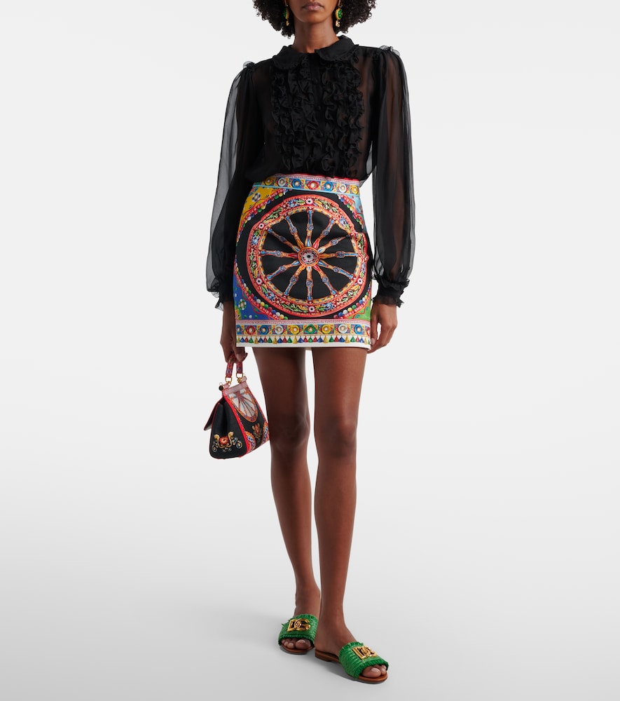 Dolce & Gabbana Printed cotton miniskirt