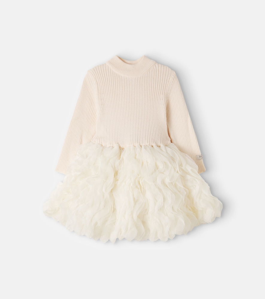 Baby Kleid Vayen aus Wolle mit Tüll
