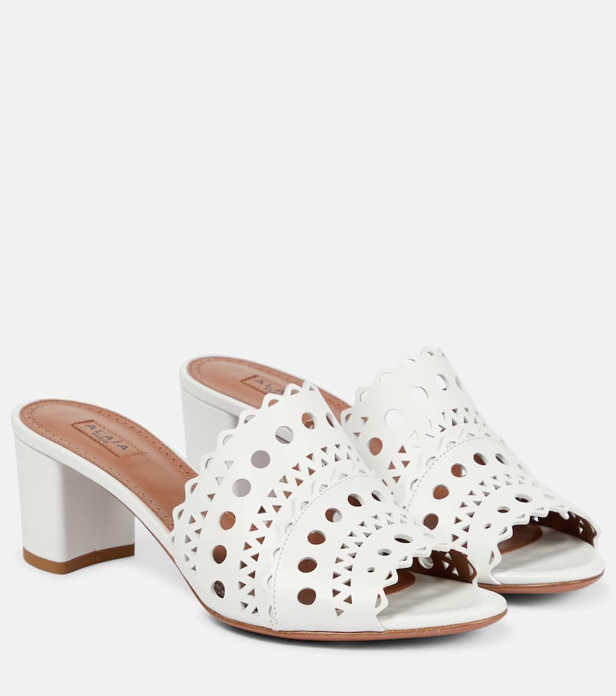 Alaïa Laser-cut leather mules
