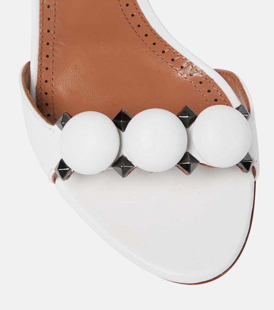  Alaia Alaia La Bombe 90 Leather Sandals 