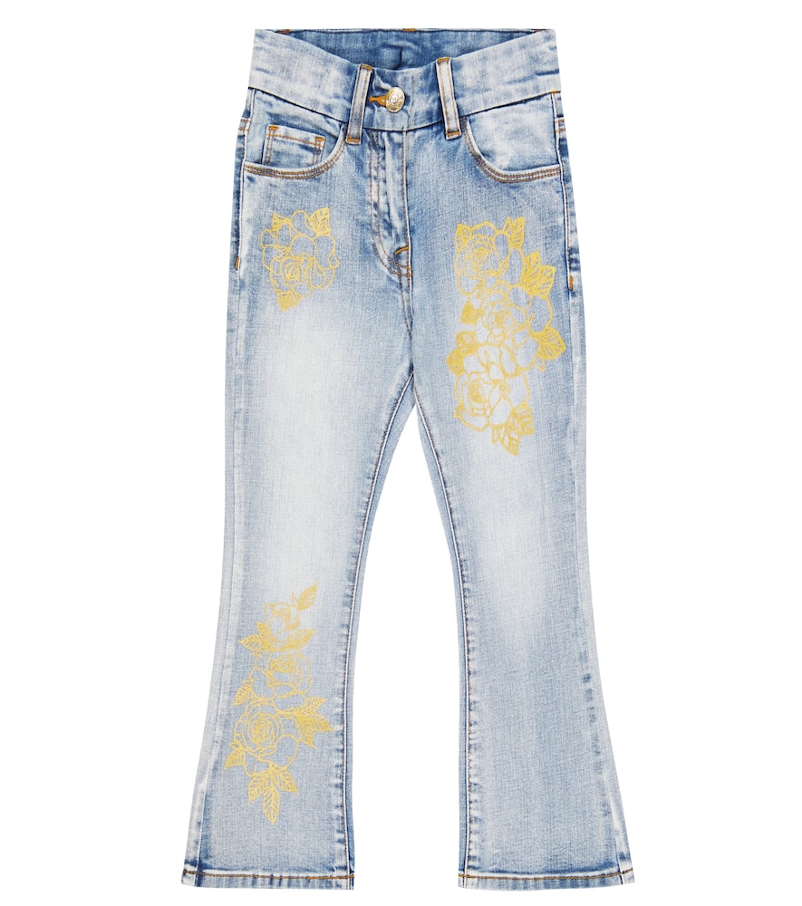 Monnalisa Floral flared jeans