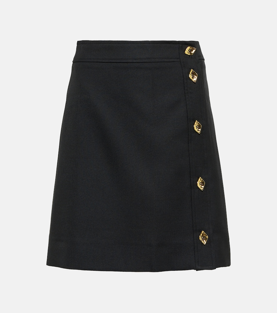 Ganni Asymmetric A-line miniskirt