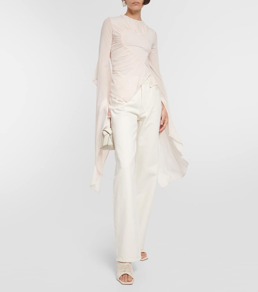 Re/done High-rise Straight-leg Jeans In Weiss