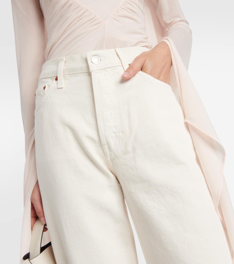Re/done High-rise Straight-leg Jeans In Weiss
