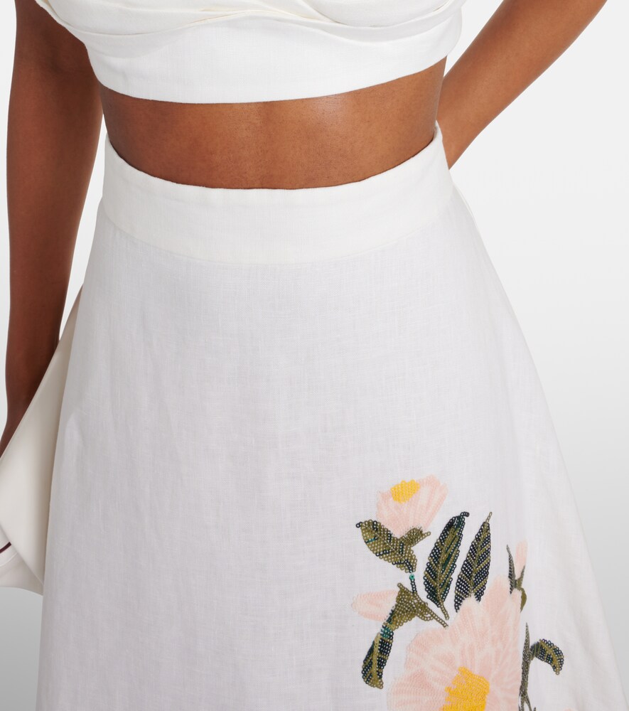  Zimmermann Zimmermann Verzierter Midirock Natura Aus Organza 