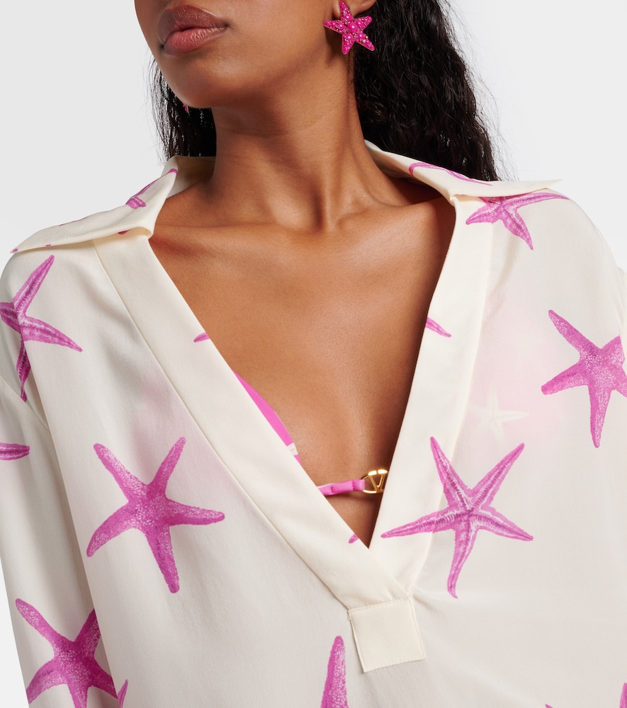  Valentino Valentino Camisa De Seda Estampada 
