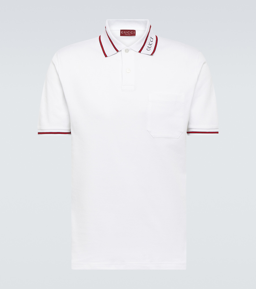 Web cotton piqué polo shirt