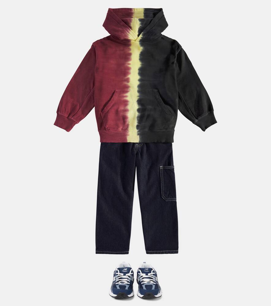 Molo Boy's Maxx Two-tone Tie Dye Hoodie In Multicoloured