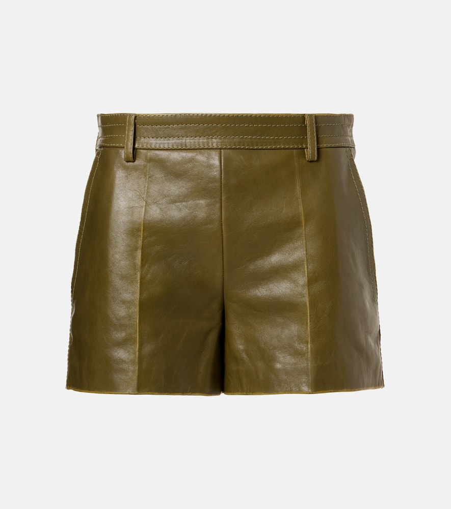 Leather shorts