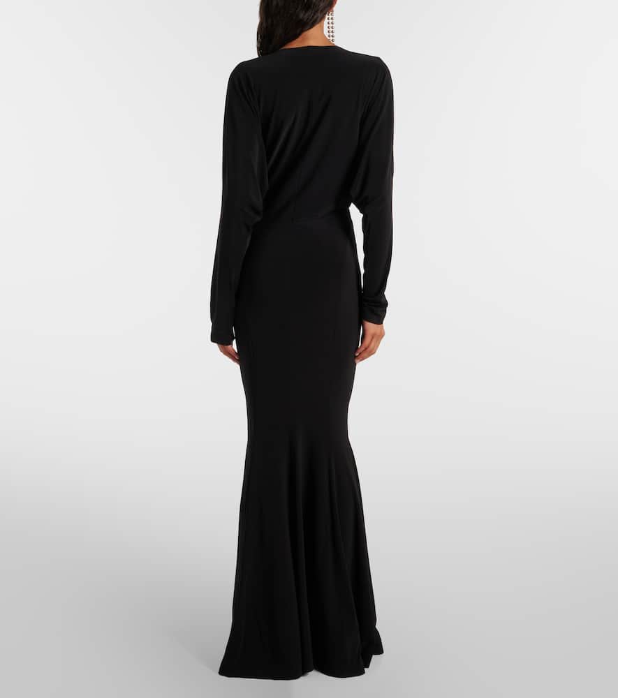 Norma Kamali Scoop Neckline Maxi Dress In Black