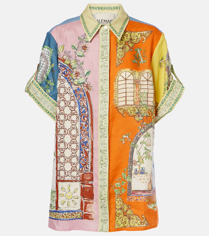 ALEMAIS ALÉMAIS MONTE PRINTED LINEN SHIRT