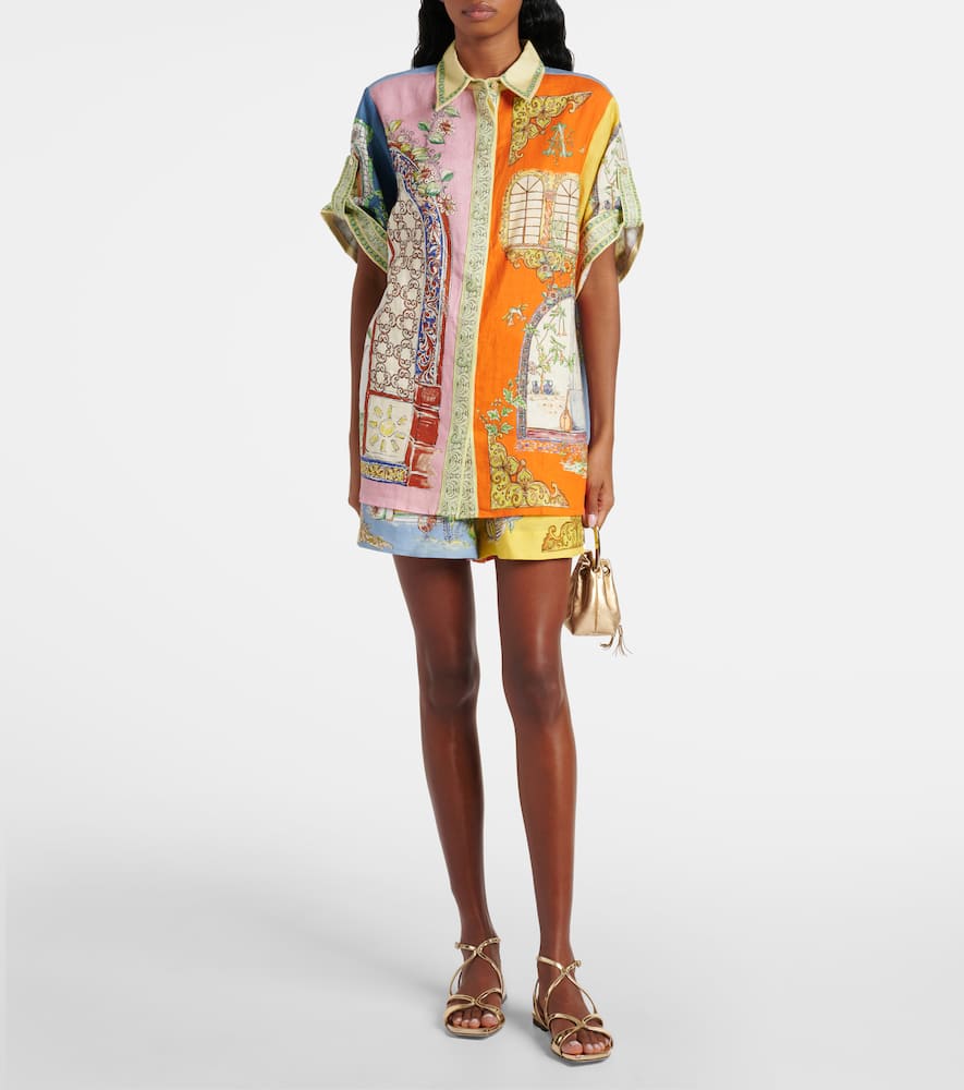 ALEMAIS ALÉMAIS MONTE PRINTED LINEN SHIRT