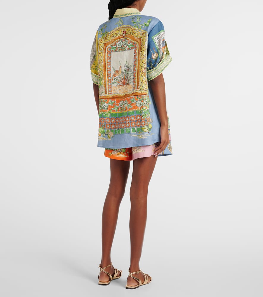 ALEMAIS ALÉMAIS MONTE PRINTED LINEN SHIRT