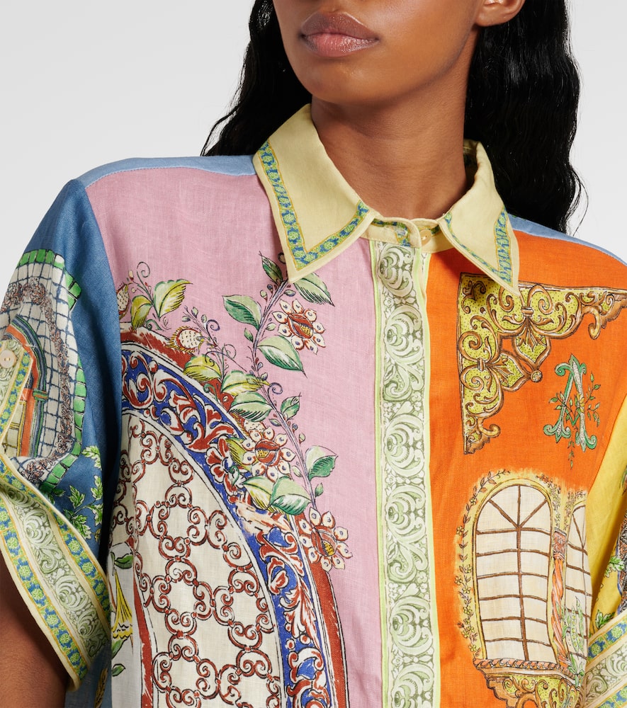 ALEMAIS ALÉMAIS MONTE PRINTED LINEN SHIRT