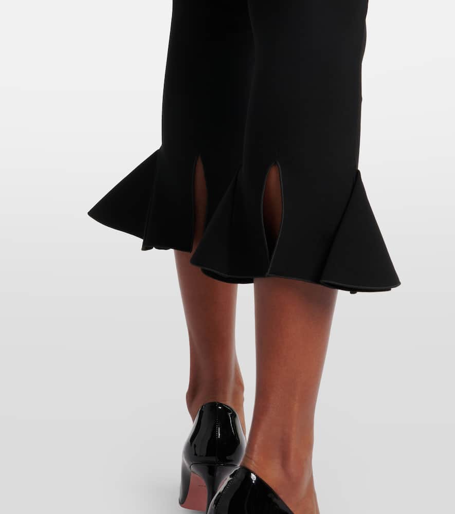 Nensi Dojaka Cropped Flared Capri Pants In Black