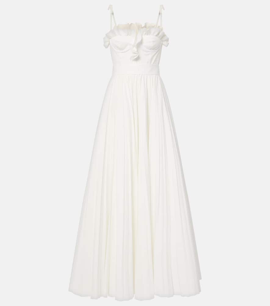 Ruffled cotton maxi dress