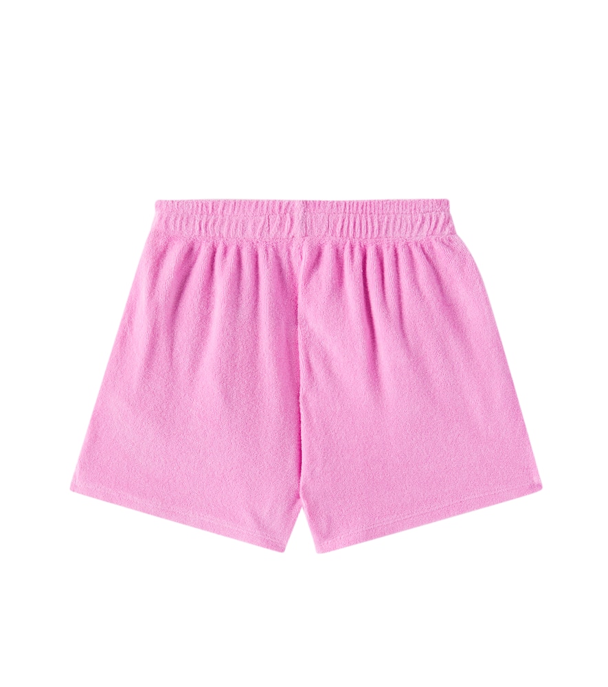 The New Society Briseis Cotton Terry Shorts In Hibiscus