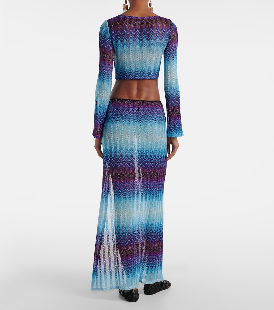  Missoni Missoni Maxirock Zigzag Aus Häkelstrick 