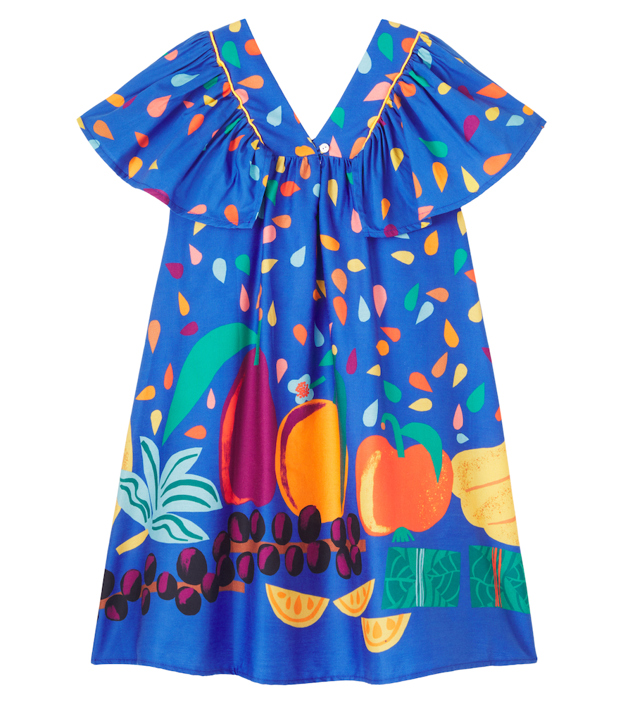  Fabula Fã¡bula Printed Ruffled Cotton Dress 