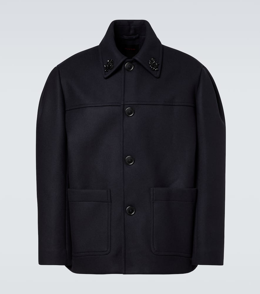 Simone Rocha Embellished Wool-blend Jacket In Black
