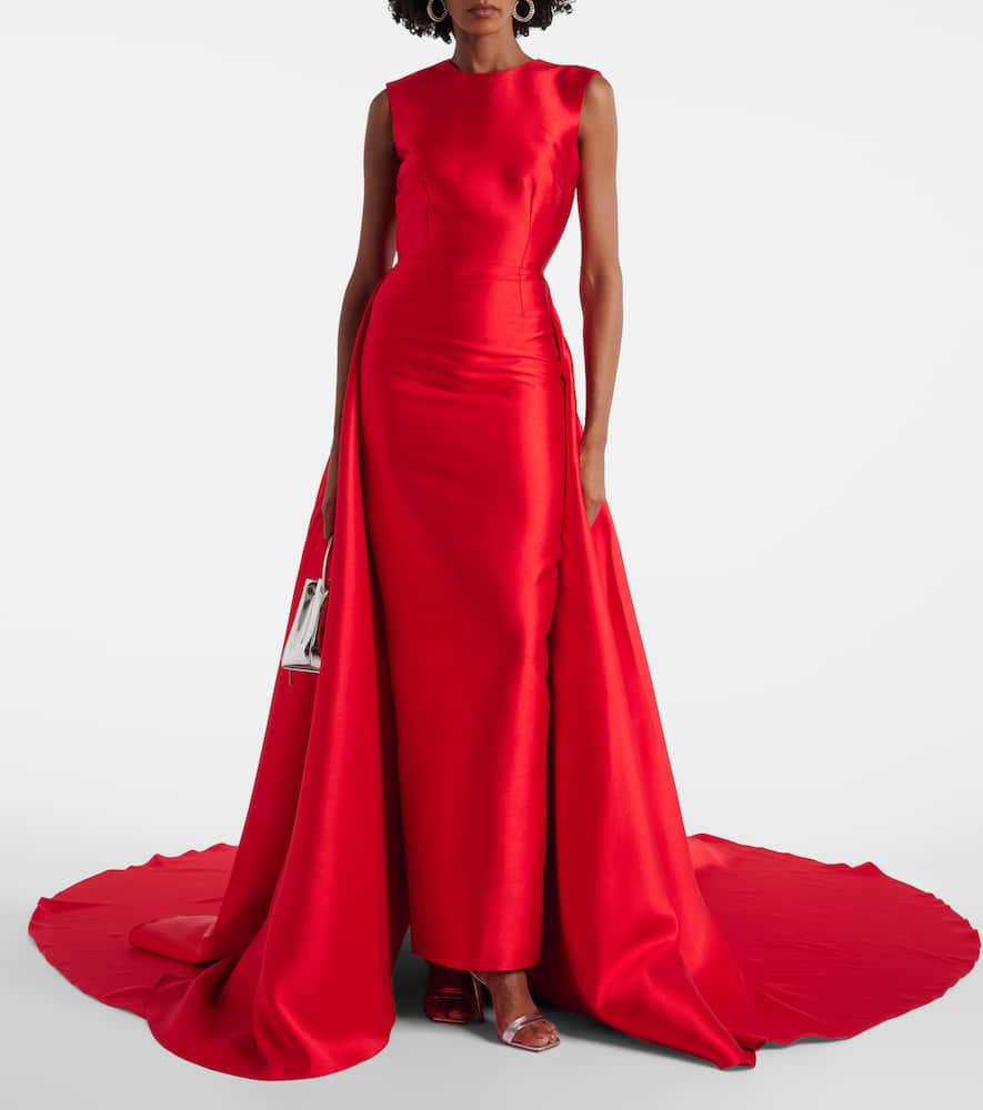Solace London Larsen Maxi Dress In Red