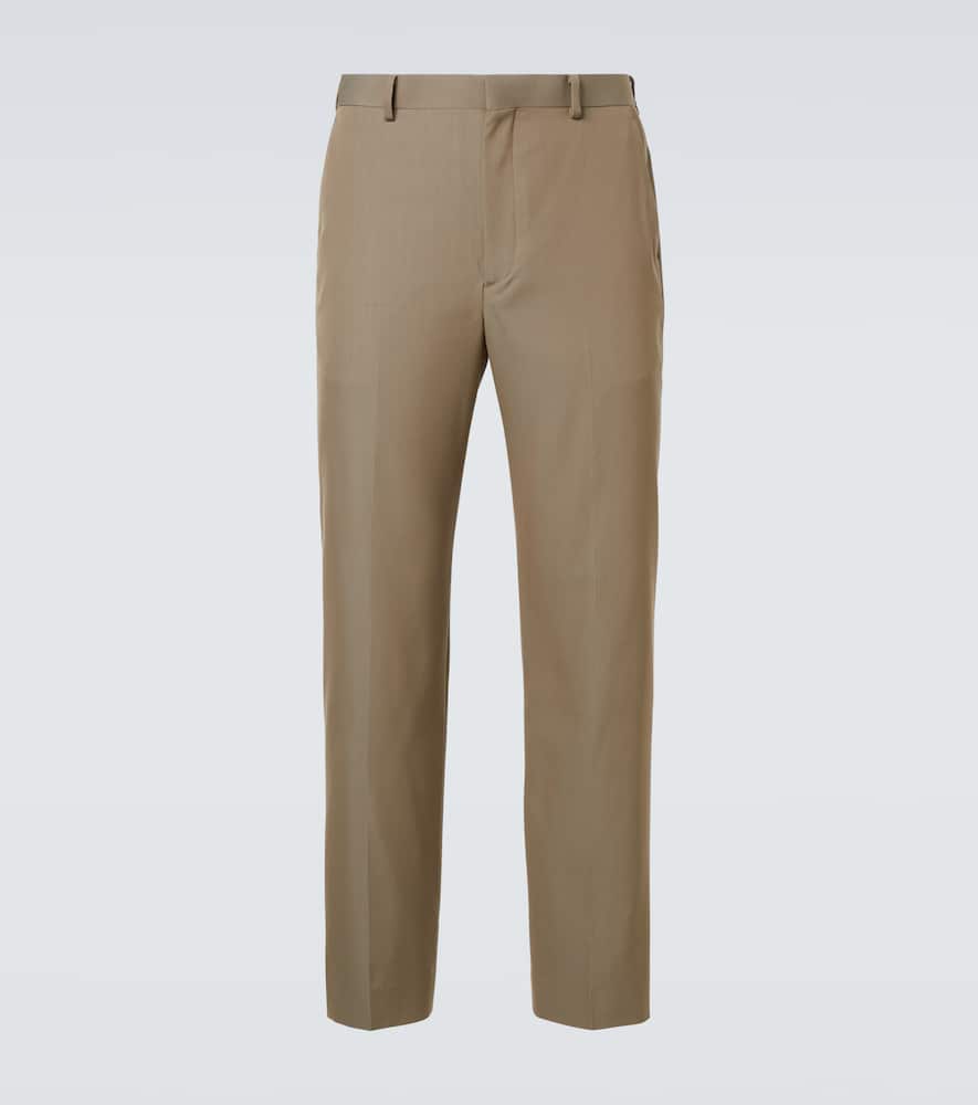 Auralee Wool Gabardine Suit Pants In Brown
