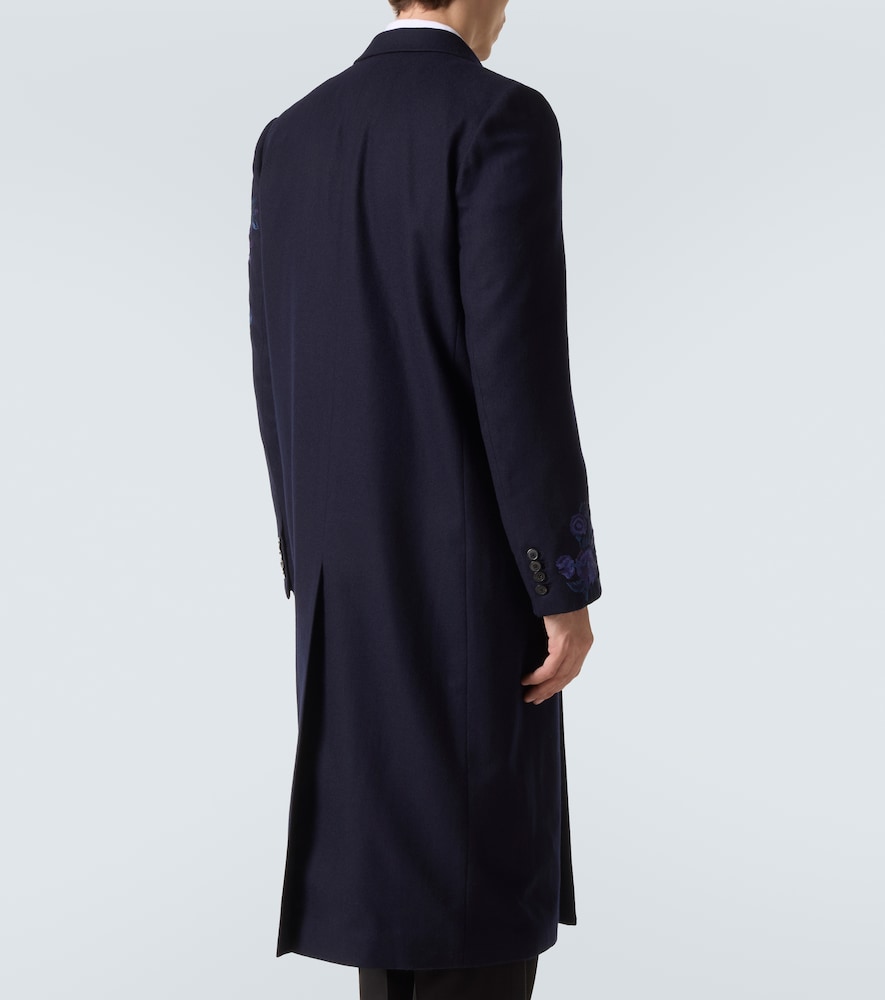  Dries Van Noten Dries Van Noten Floral Double-breasted Wool Coat 