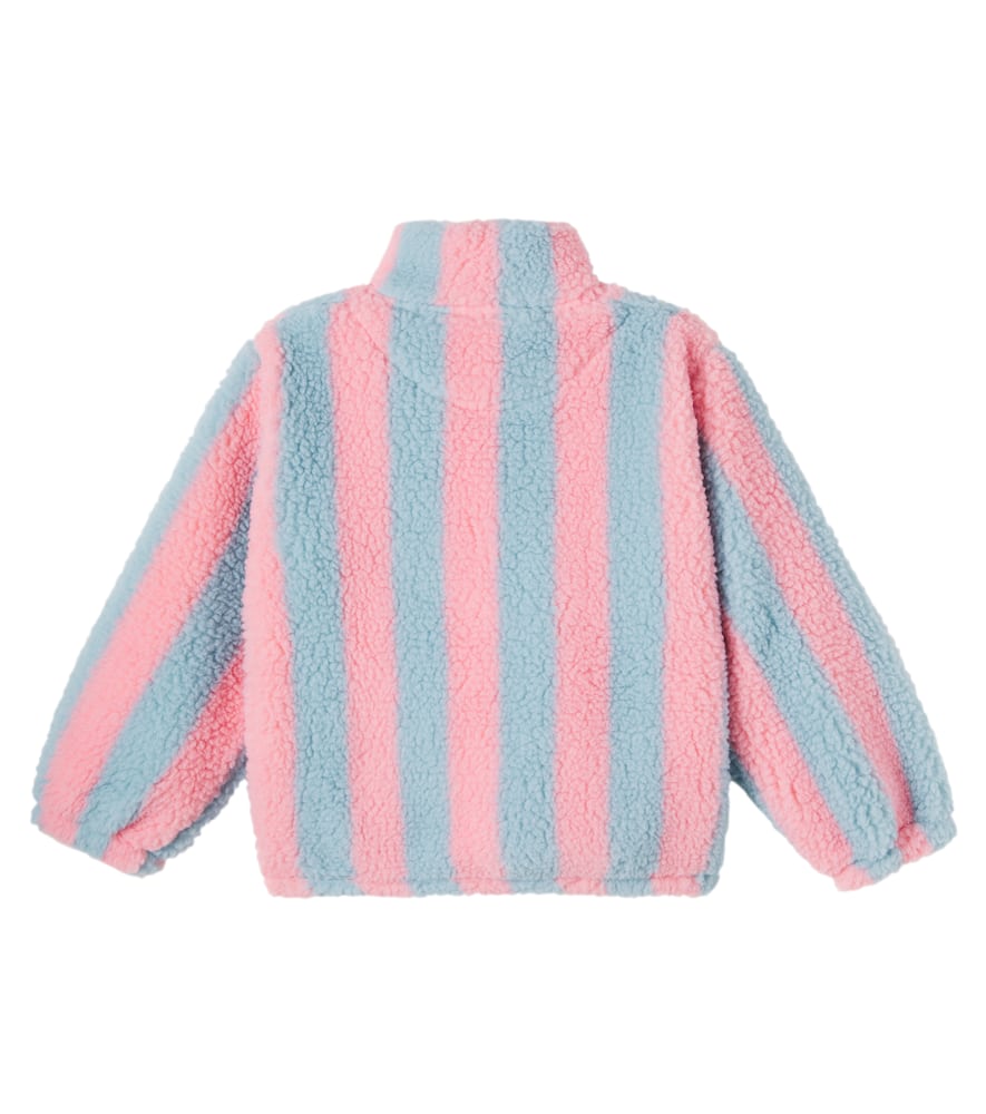 Tinycottons Striped Faux Shearling Sweatshirt In Multi
