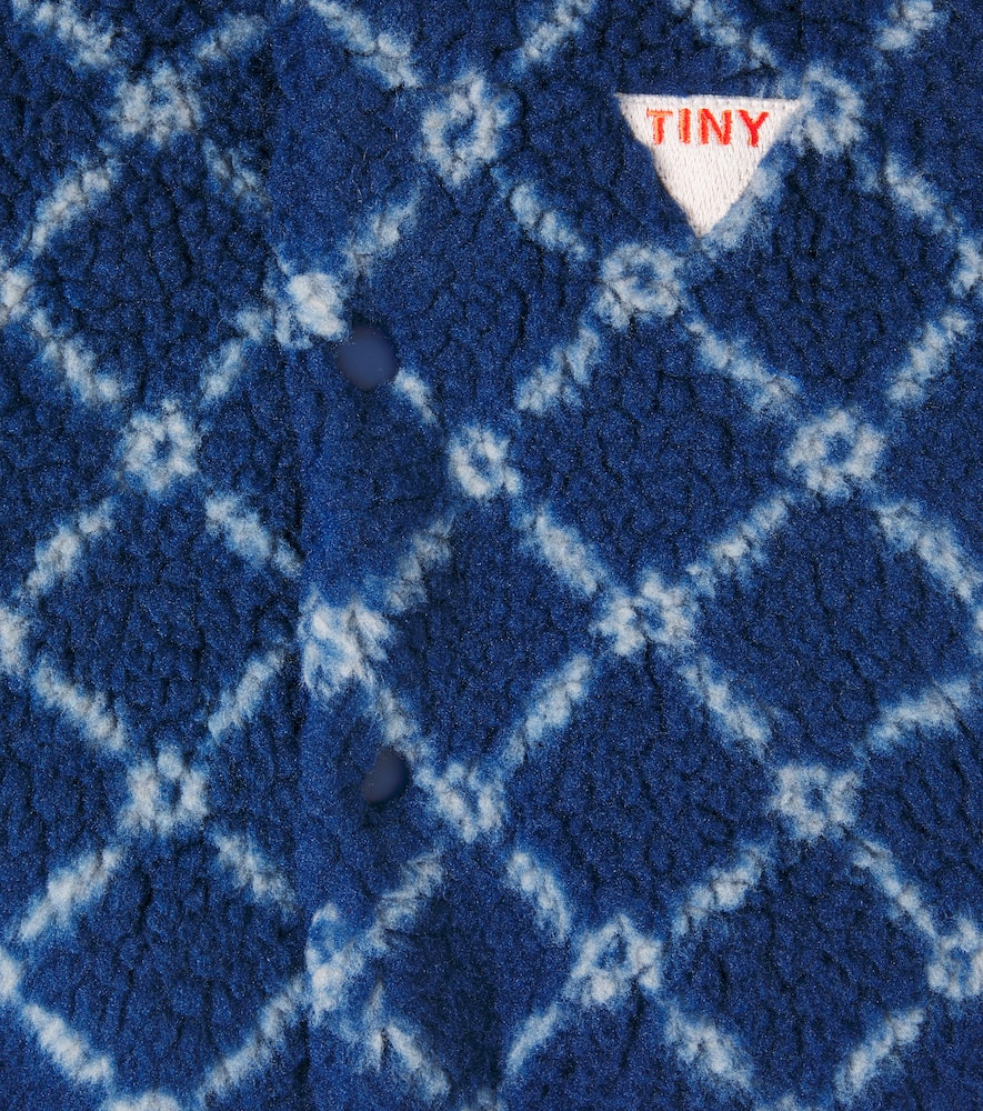 Tinycottons Faux Shearling Jacket In Blue