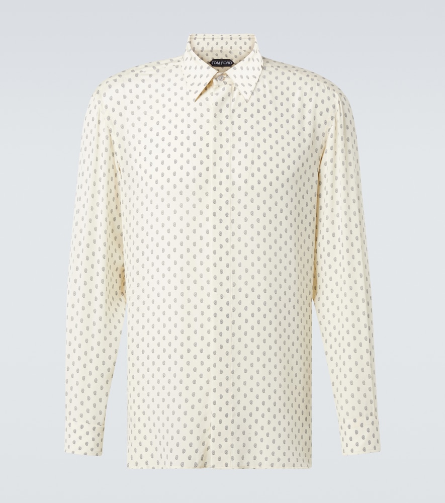 Tom Ford Men's White Paisley Silk Crepe De Chine Shirt UK Size 14,5 - Mytheresa