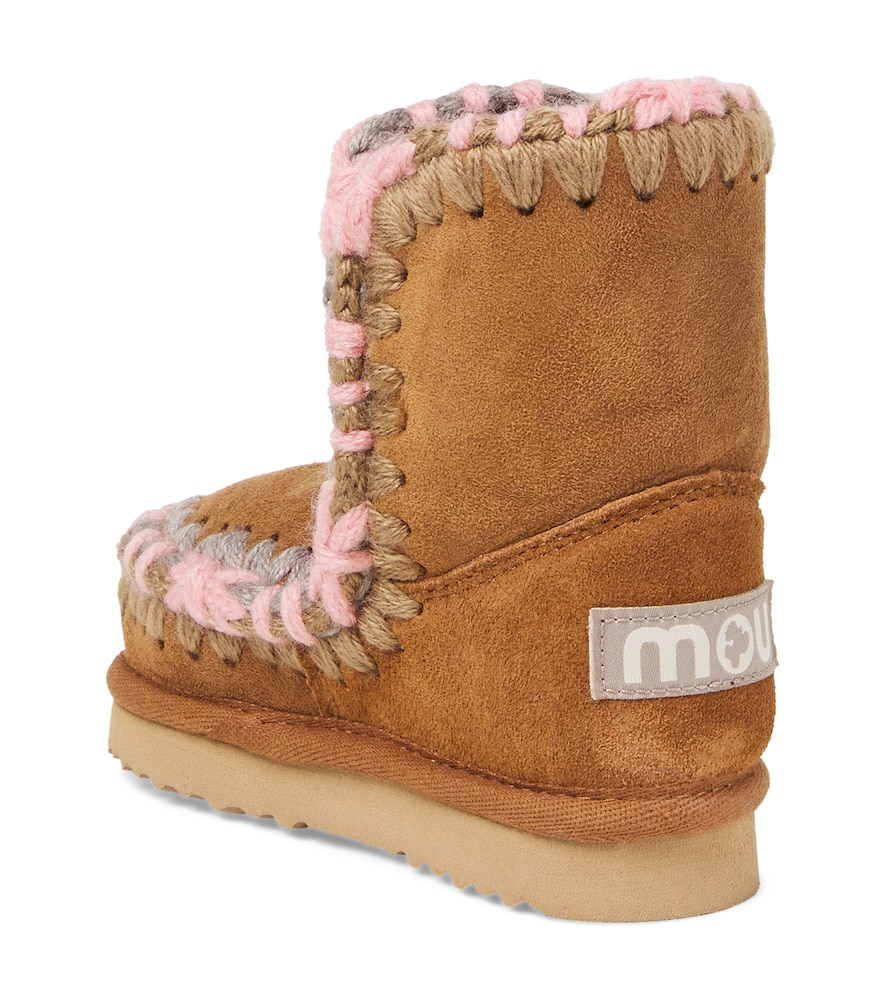 Mou Kids Mou Kids Botas De Ante Con Borrego Bordadas 