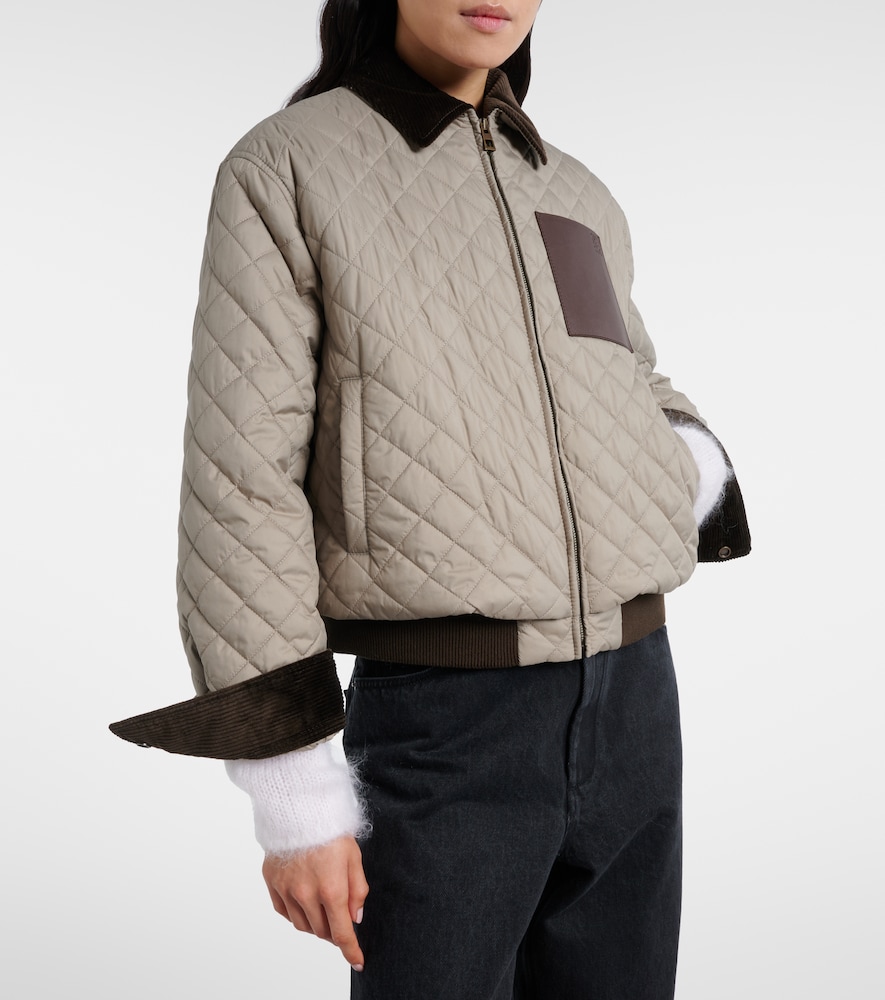  Loewe Loewe Anagram Leather-trimmed Quilted Jacket 