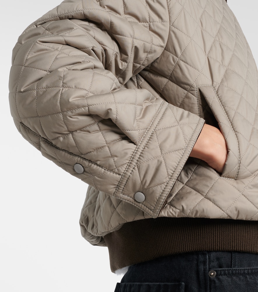  Loewe Loewe Anagram Leather-trimmed Quilted Jacket 
