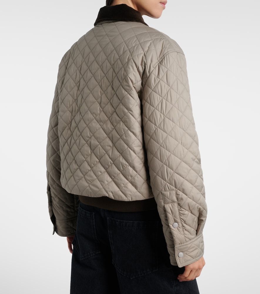  Loewe Loewe Anagram Leather-trimmed Quilted Jacket 