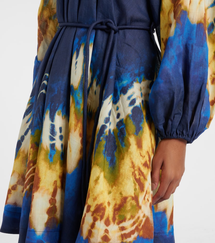 Alemais Alémais Martine Printed Ramie Minidress In Blue