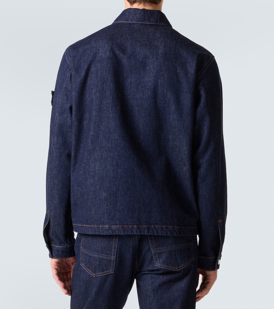  Stone Island Stone Island Hemdjacke Compass Aus Denim 