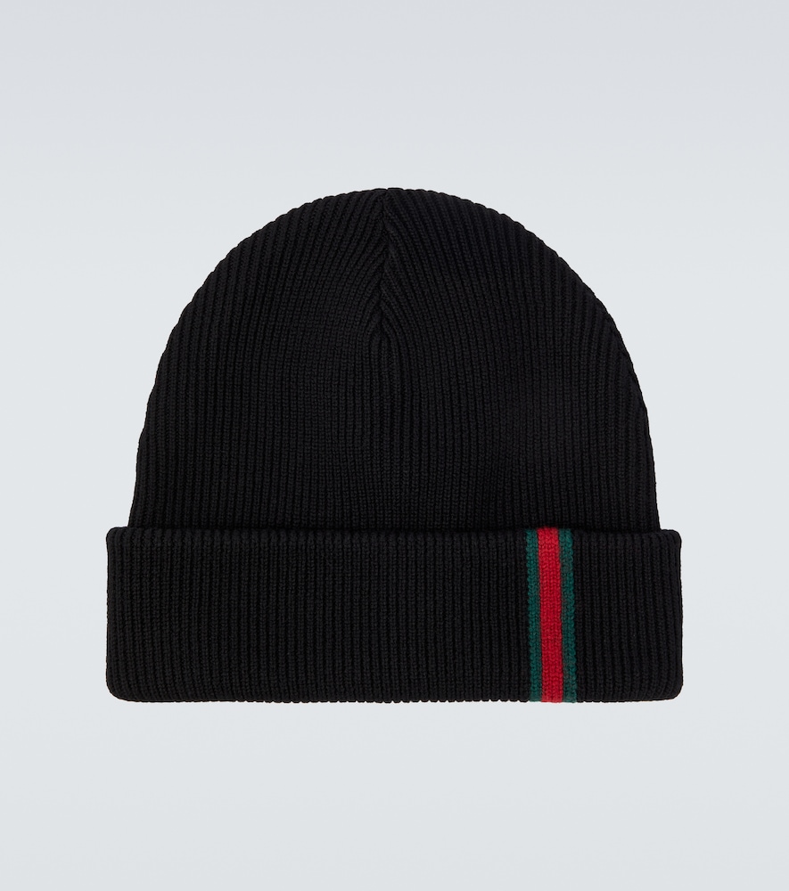 Gucci Web tripe wool beanie