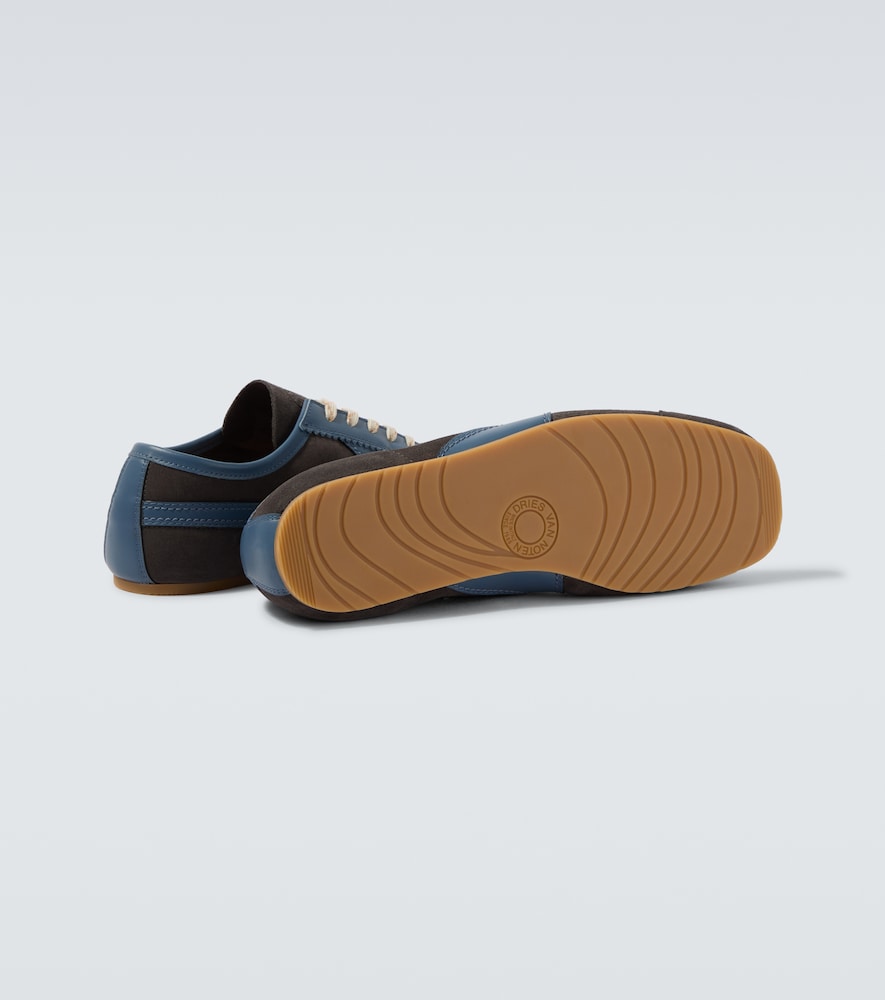  Dries Van Noten Dries Van Noten Leather-trimmed Suede Sneakers 