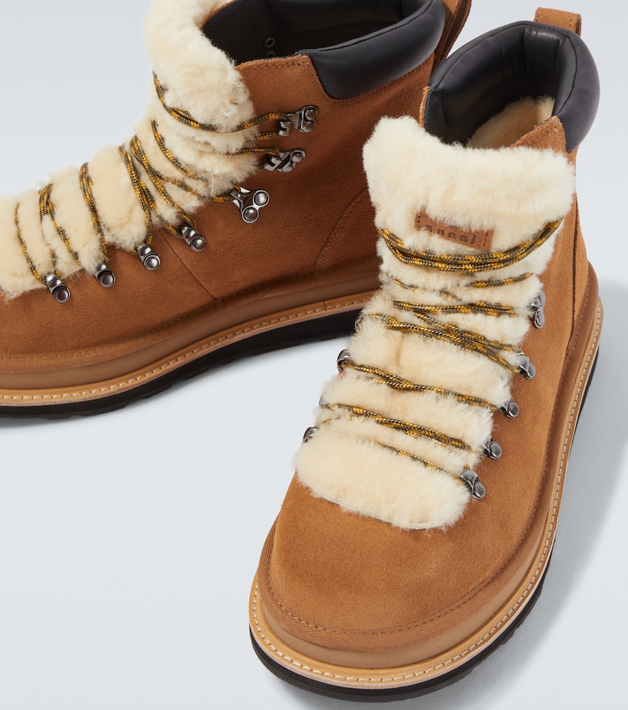  Sacai Sacai X Ugg Schnürstiefel Mit Shearling 