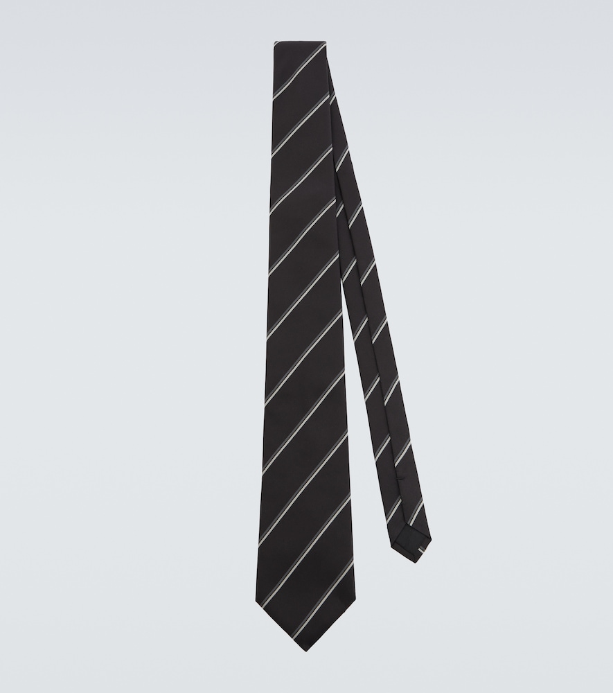 Saint Laurent triped silk tie