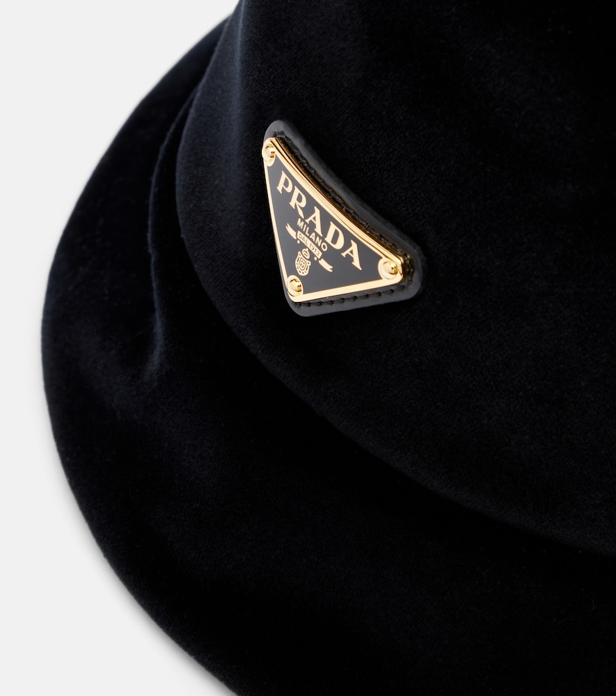  Prada Prada Cotton Velvet Bucket Hat 