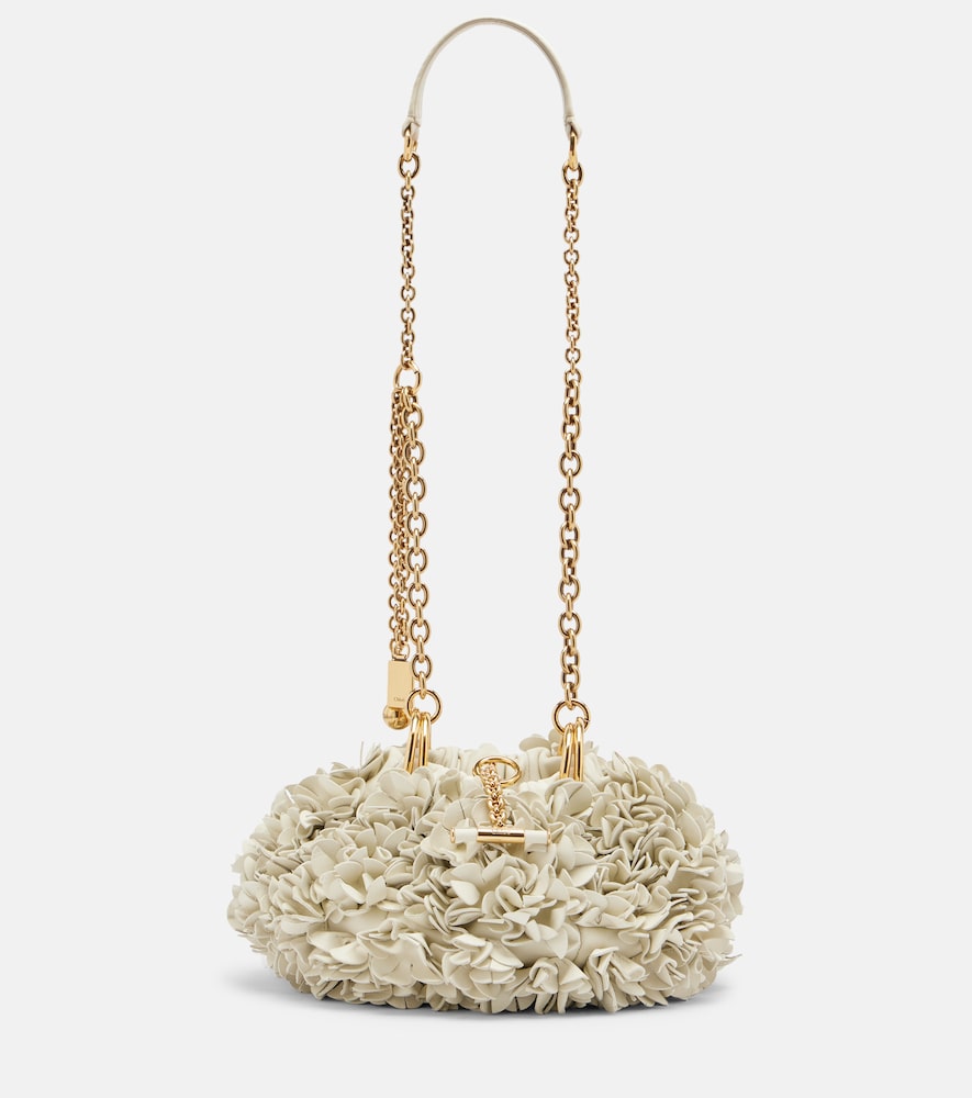 Chloe Chloé Chloé Plissé floral leather shoulder bag