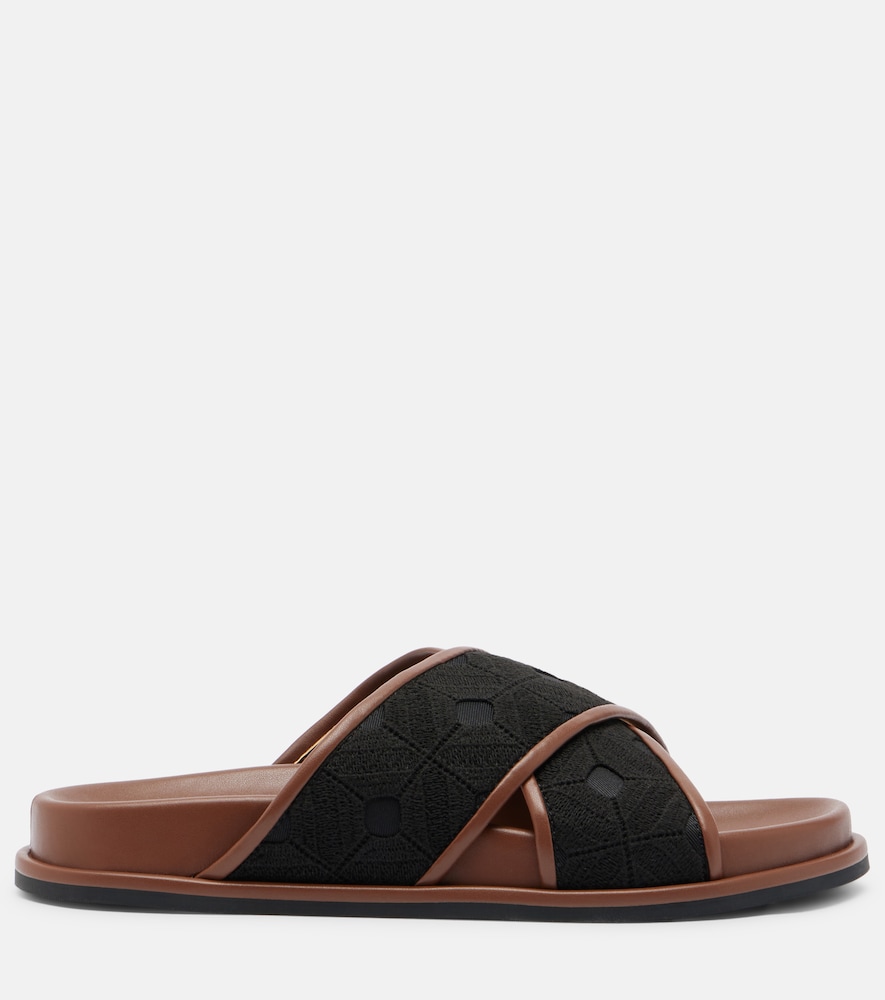  Max Mara Max Mara Peonie Embroidered Slides 