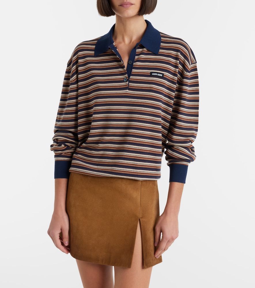  Miu Miu Miu Miu Polopullover Aus Schurwolle 