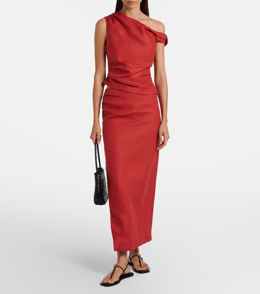  Sir Sir Asymmetric Linen Top 