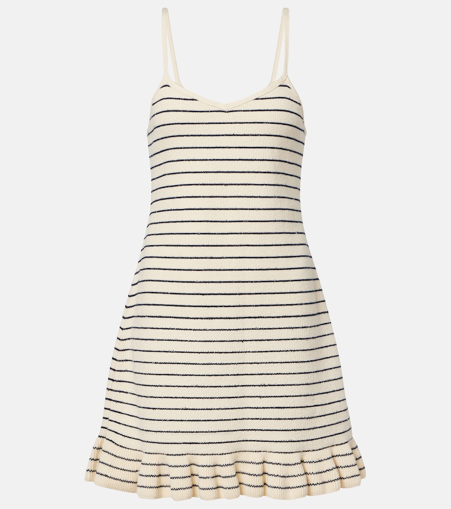 JW Anderson Striped cotton-blend minidress