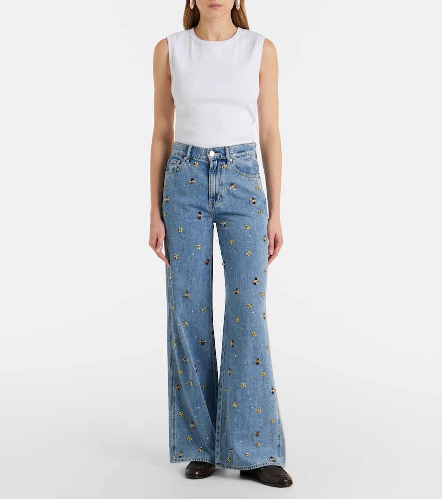 Kasey Embellished Flared Jeans